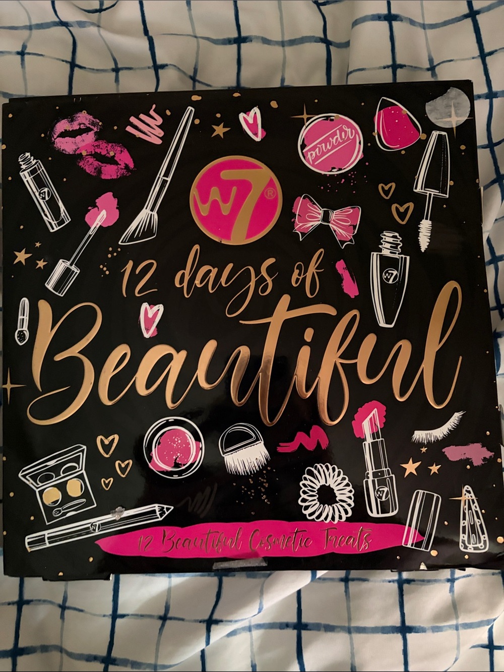 W7 12 Days of Beautiful Makeup Advent Calendar - Pink & Gold